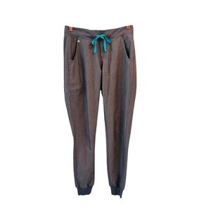 FIGS Zamora Gray Jogger Size Small T Scrubs Pockets‎ Drawstring Medical Vet